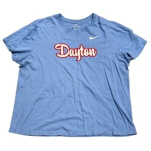 Nike Light Blue Short Sleeve Tee T-Shirt Women's XXL 2X Dayton Flyers Basketball